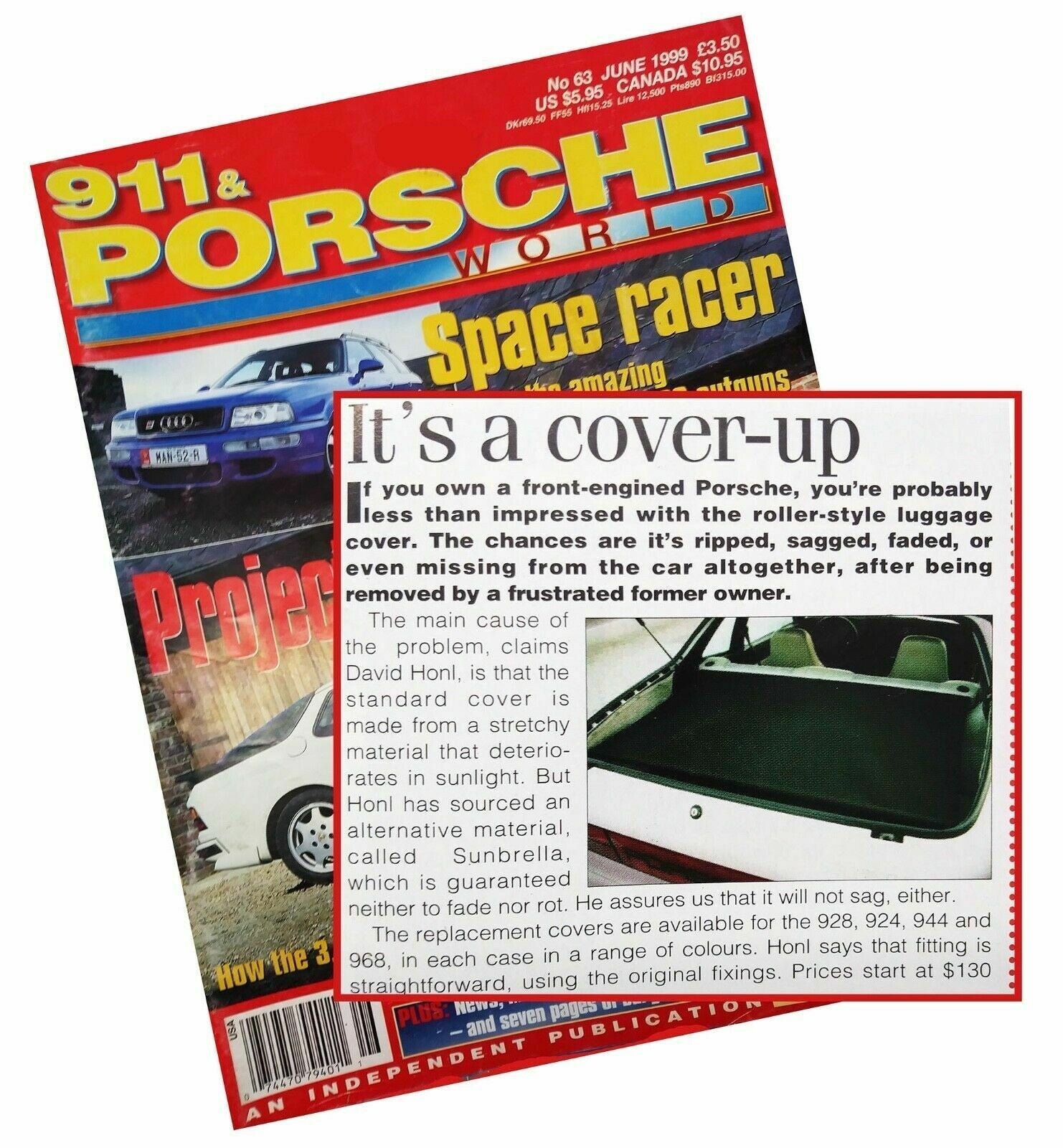 Luggage / Boot / Hatch Cover for Porsche 944 / 924